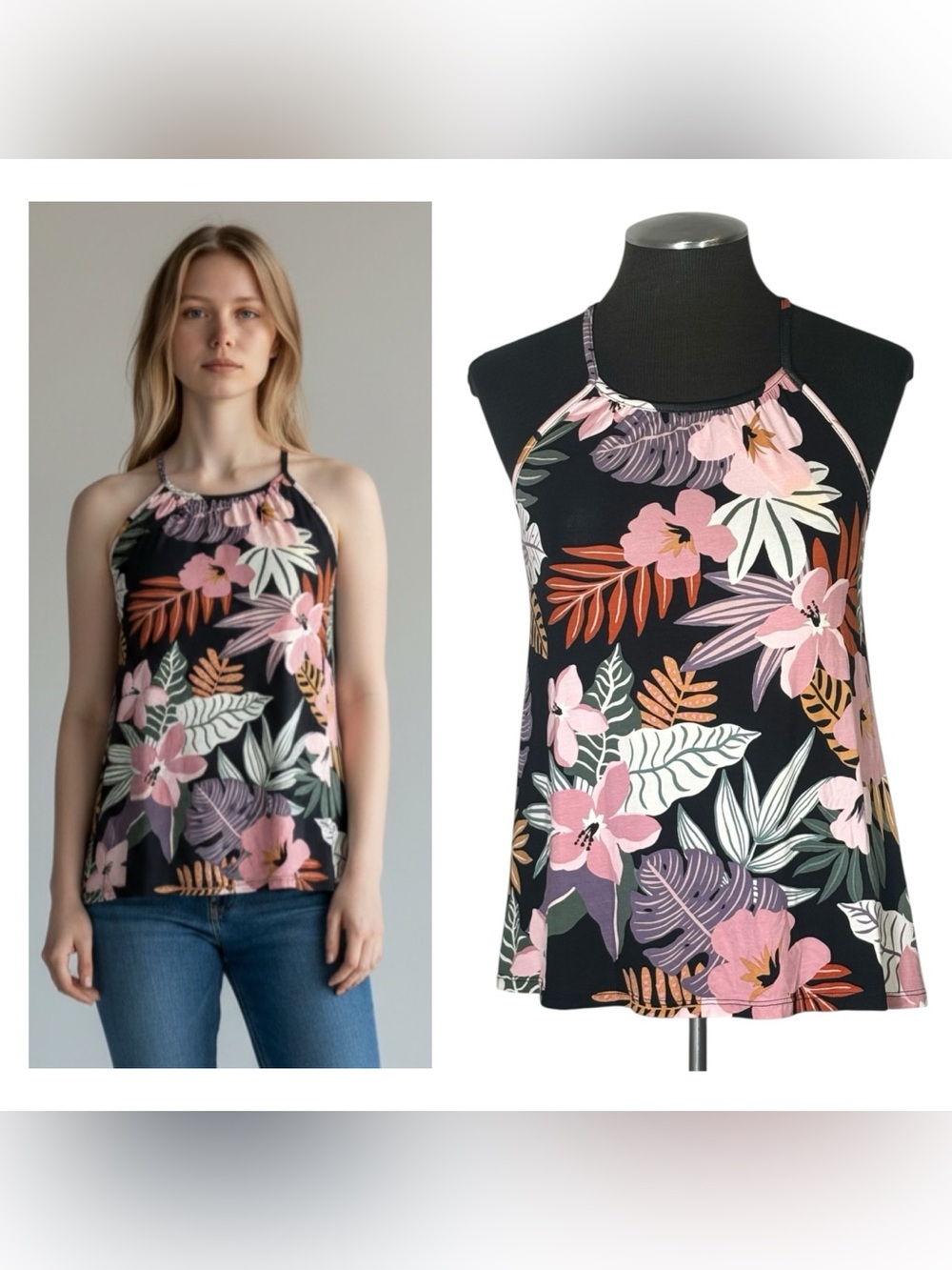 🆕 Bixby Nomad – Floral Strappy Swing Tank – Stitch Fix – Large - NWT